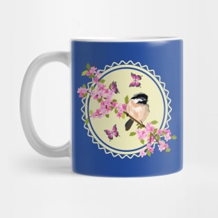 Spring Flowers And Bird Art Mug